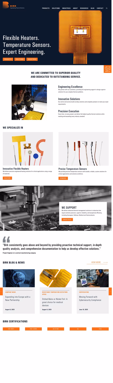 Birk-Manufacturing Homepage 1440px