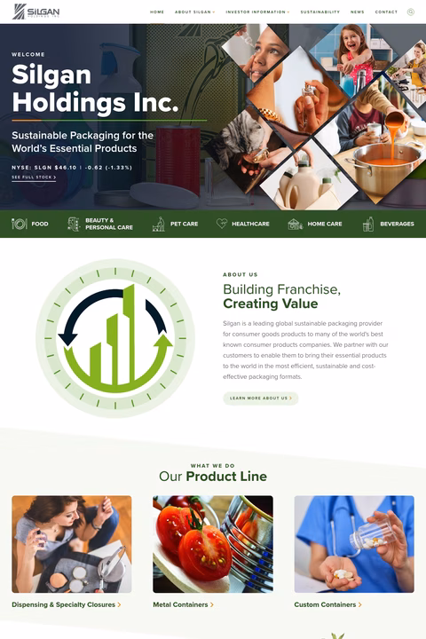 Silgan-Holdings-Inc Homepage 1440px