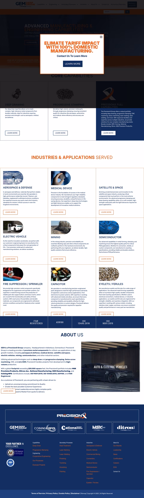Gem-Manufacturing Homepage 1440px
