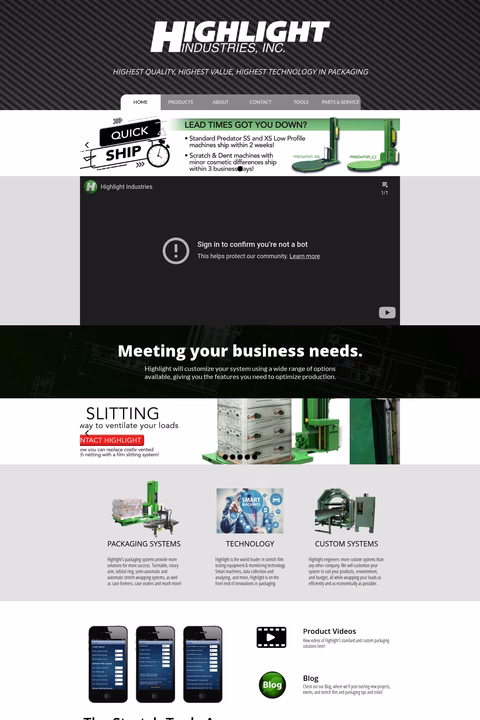 Highlight-Industries Homepage 1440px