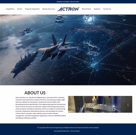 Actron-Engineering Homepage 1440px