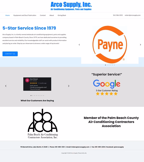 Arco-Supply Homepage 1440px