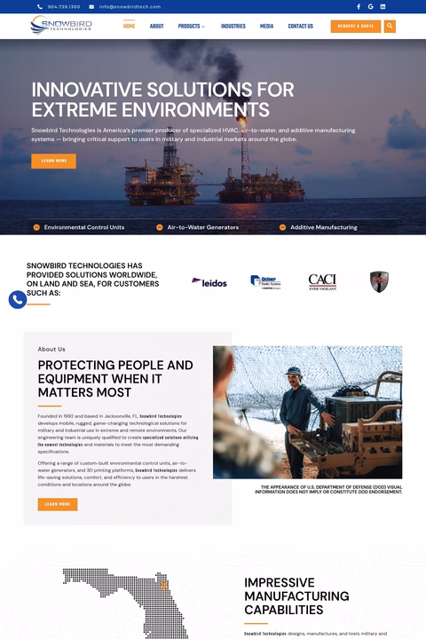 Snowbird-Technologies Homepage 1440px