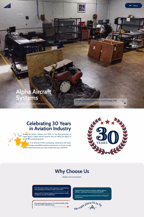 Alpha-Aircraft-Systems Homepage 1440px