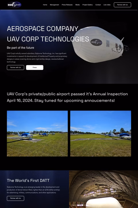 Uav-Corp Homepage 1440px