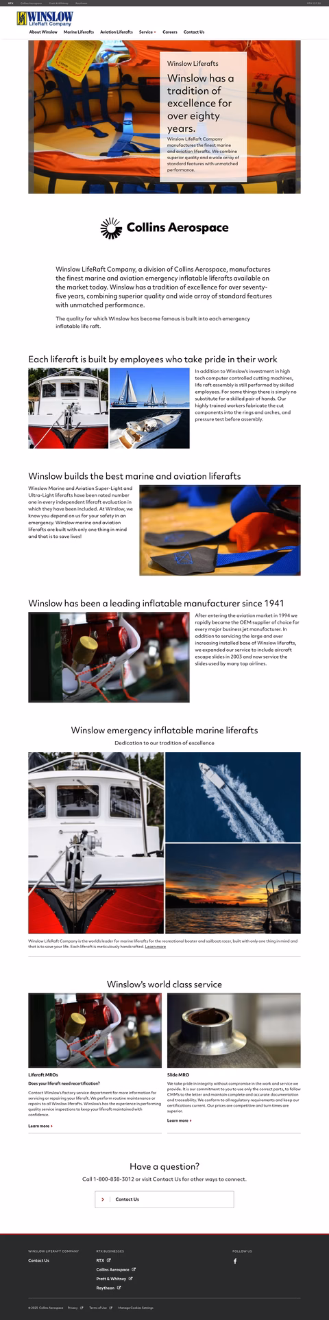 Winslow-Life-Raft-Company Homepage 1440px