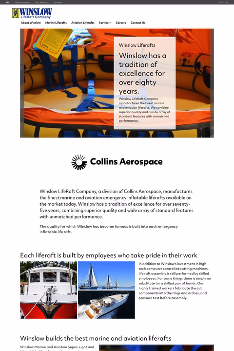 Winslow-Life-Raft-Company Homepage 1440px