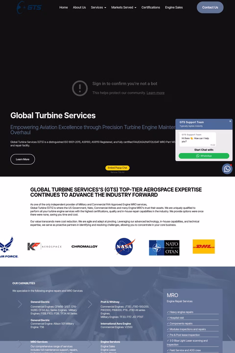 Global-Turbine-Services Homepage 1440px