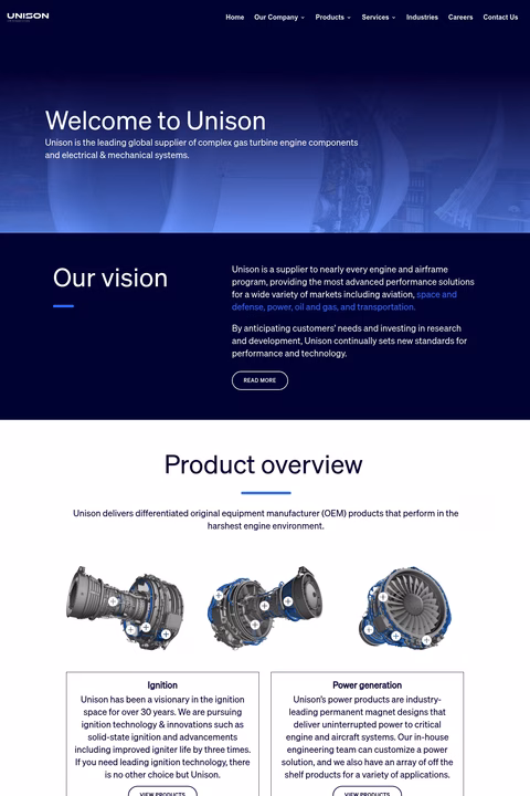 Unison-Industries Homepage 1440px