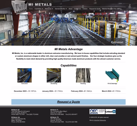 Mi-Metals Homepage 1440px