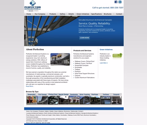 Perfection-Architectural-Systems Homepage 1440px
