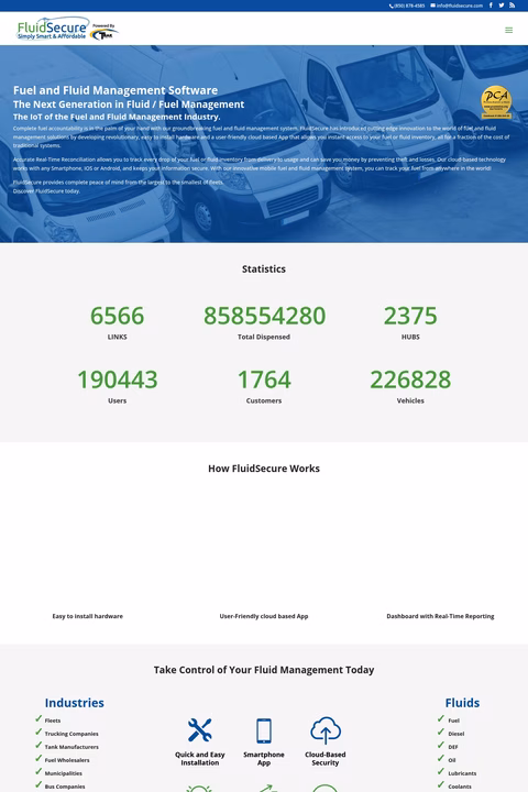 Fluidsecure Homepage 1440px