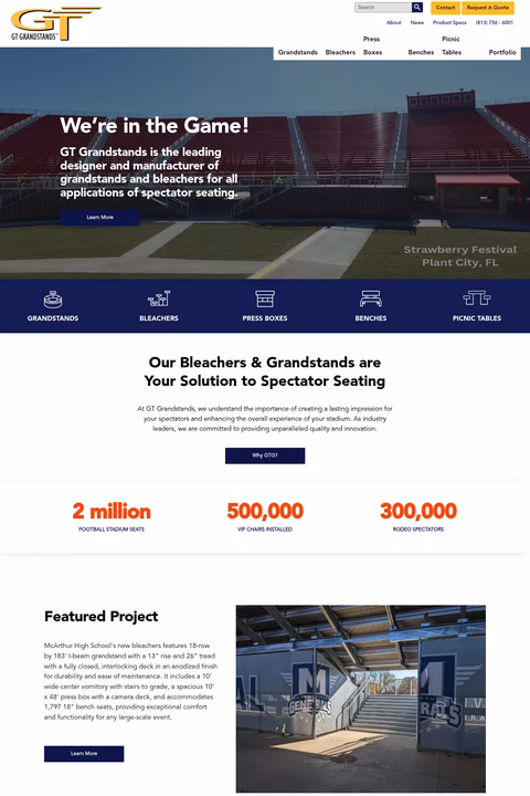 Gt-Grandstands Homepage 1440px