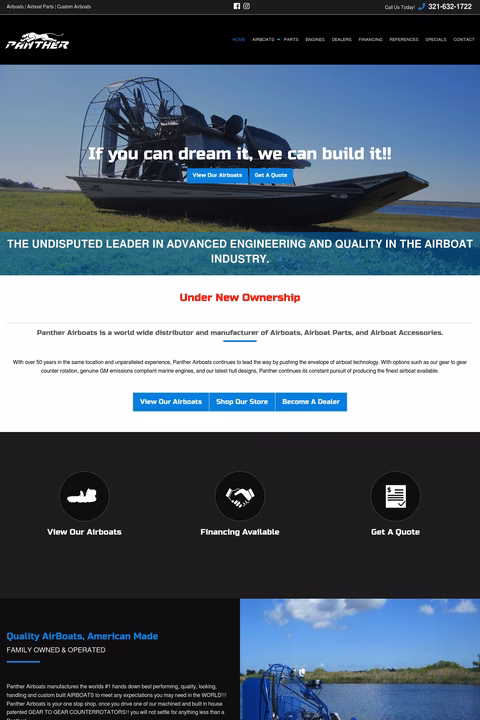 Panther-Airboats Homepage 1440px