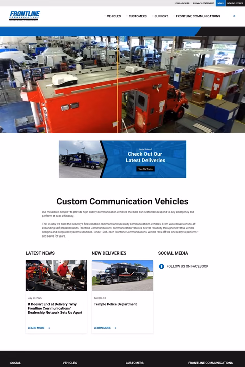Frontline-Communications Homepage 1440px