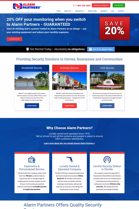 Alarm-Partners Homepage 1440px