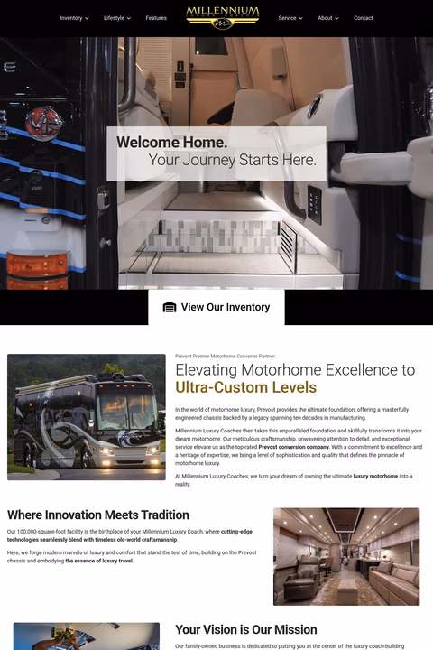 Millennium-Luxury-Coaches Homepage 1440px
