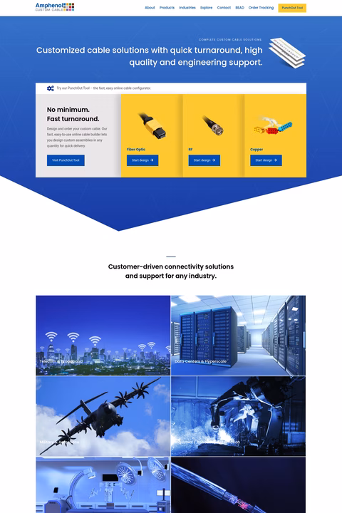 Amphenol-Custom-Cable Homepage 1440px