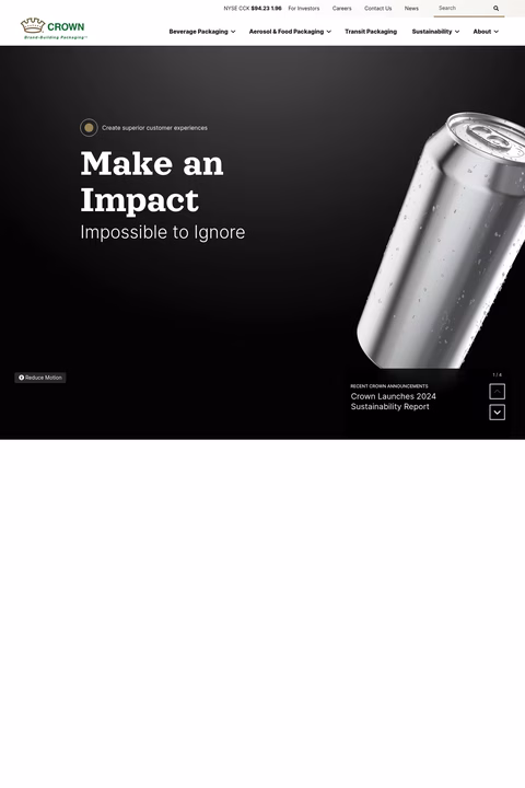 Crown-Packaging Homepage 1440px