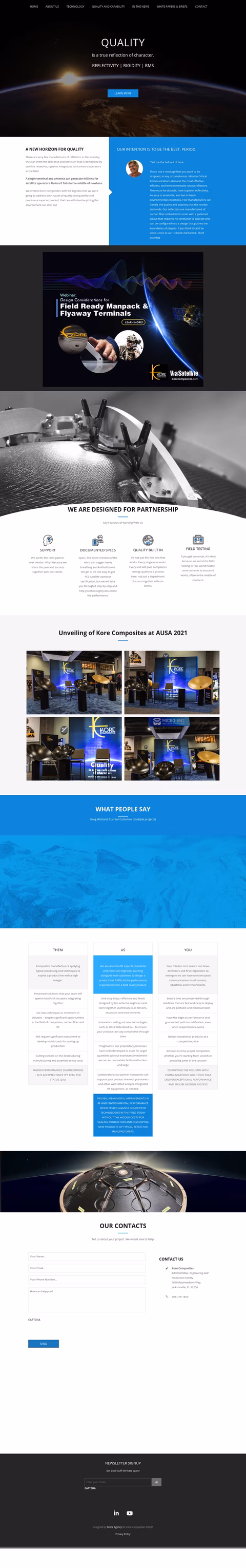 Kore-Composites Homepage 1440px