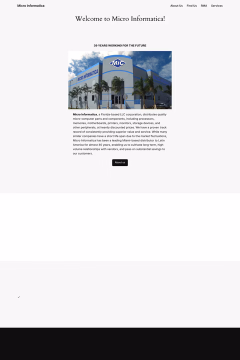 Micro-Informatica Homepage 1440px