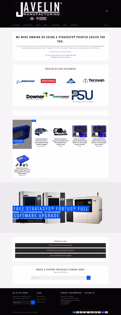 Javelin-Manufacturing Homepage 1440px