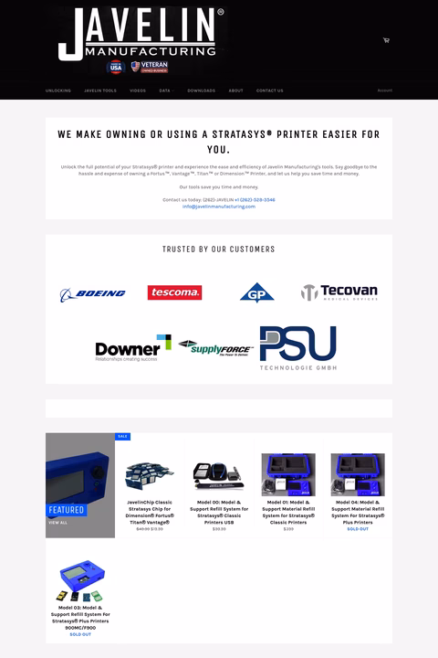 Javelin-Manufacturing Homepage 1440px