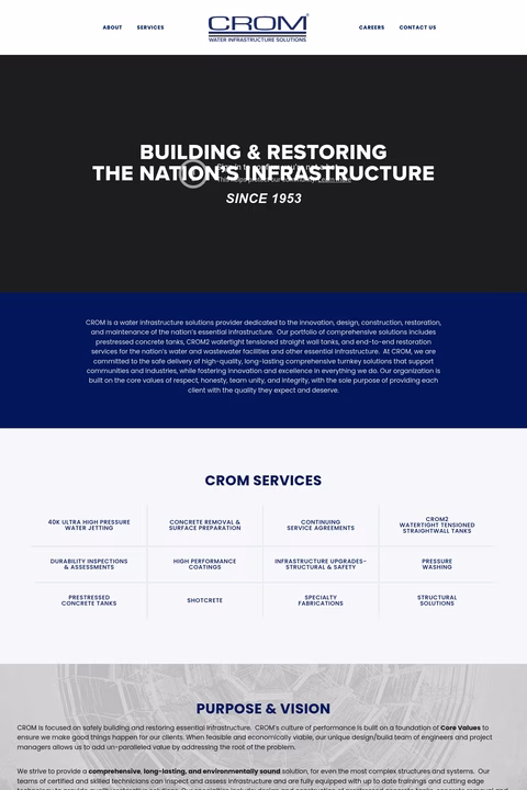 Crom-Corp Homepage 1440px