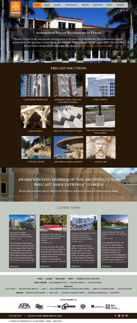Premier-Precast Homepage 1440px