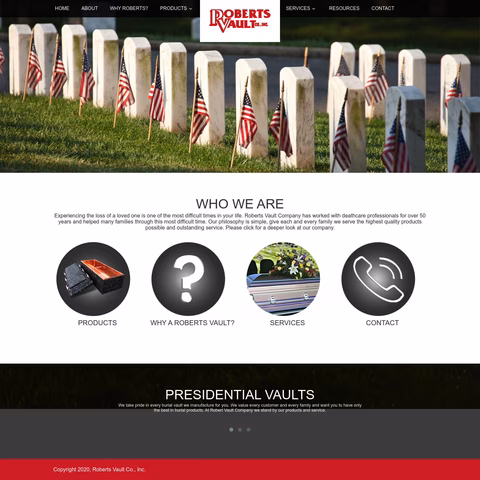 Roberts-Vault Homepage 1440px