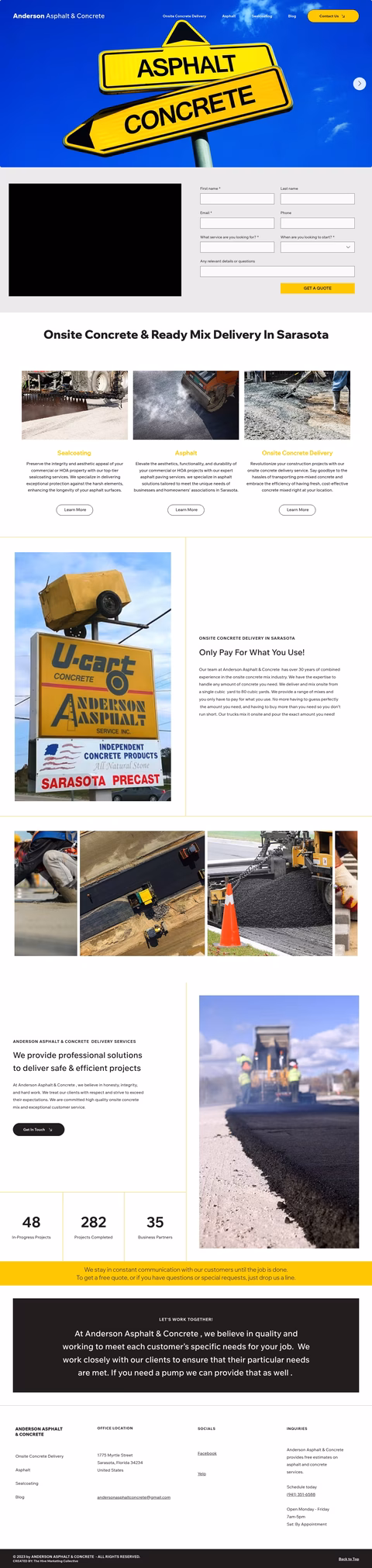 Anderson-Asphalt-Concrete Homepage 1440px
