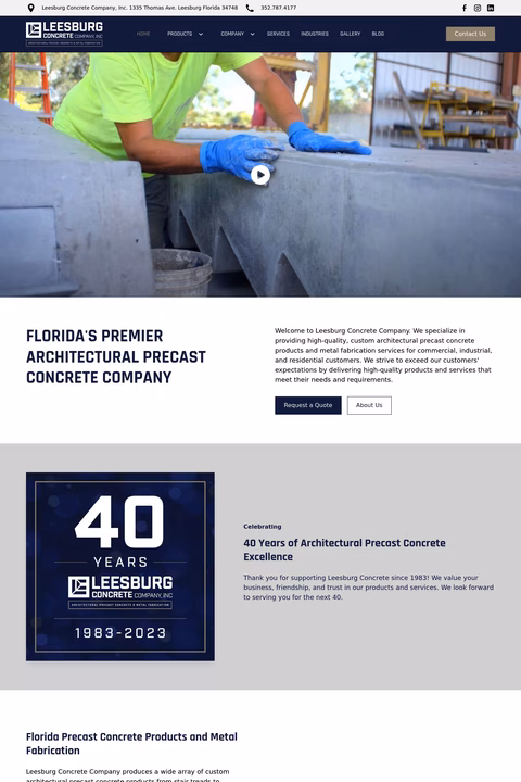 Leesburg-Concrete-Company Homepage 1440px