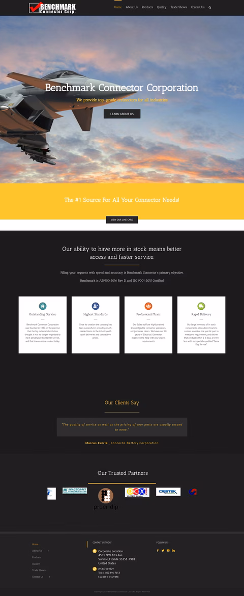 Benchmark-Connector Homepage 1440px