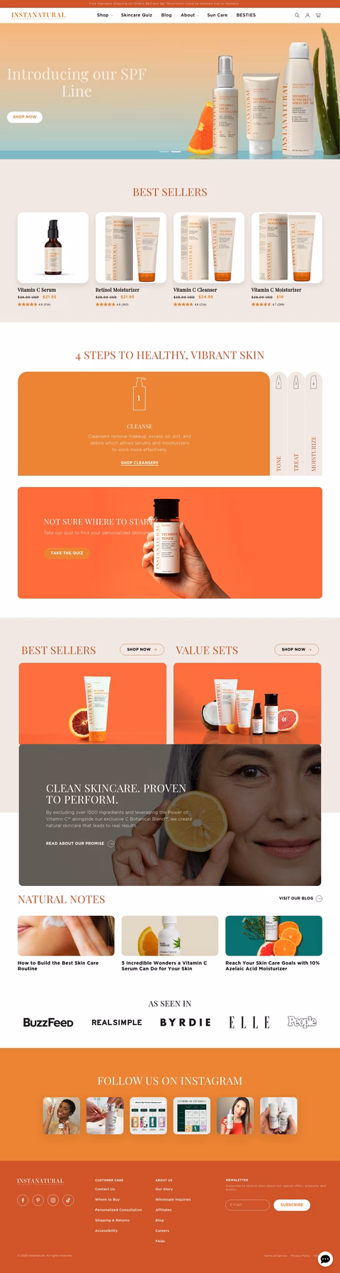 Instanatural Homepage 1440px