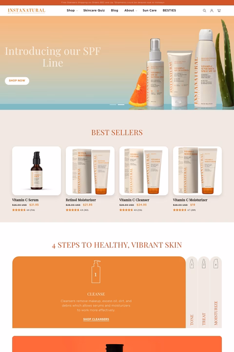 Instanatural Homepage 1440px