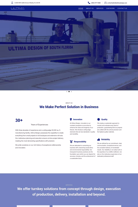Ultima-Design-Of-South-Florida Homepage 1440px