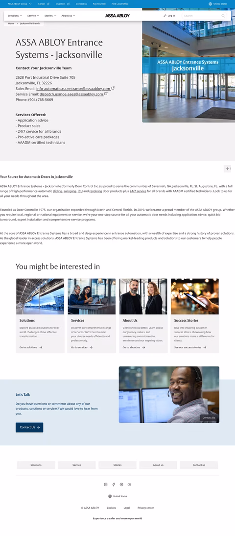 Assa-Abloy-Entrance-Systems Homepage 1440px