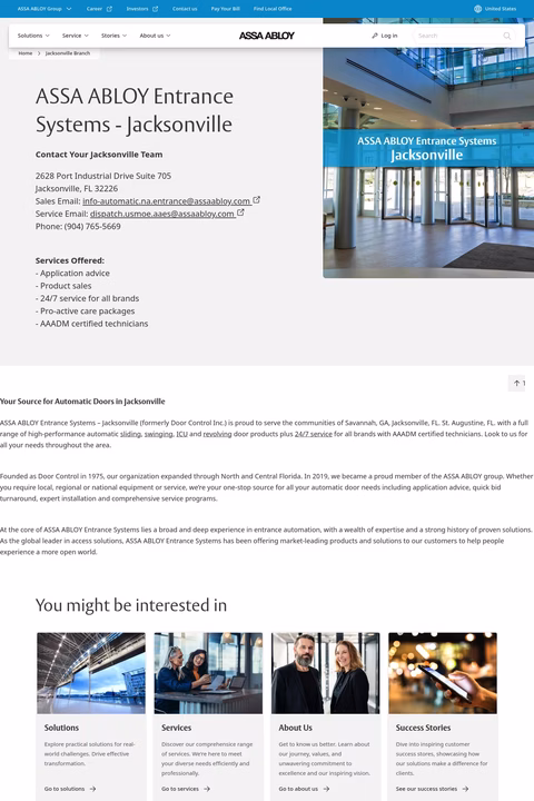 Assa-Abloy-Entrance-Systems Homepage 1440px