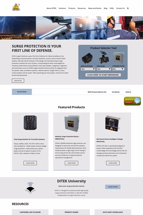 Ditek-Surge-Protection Homepage 1440px