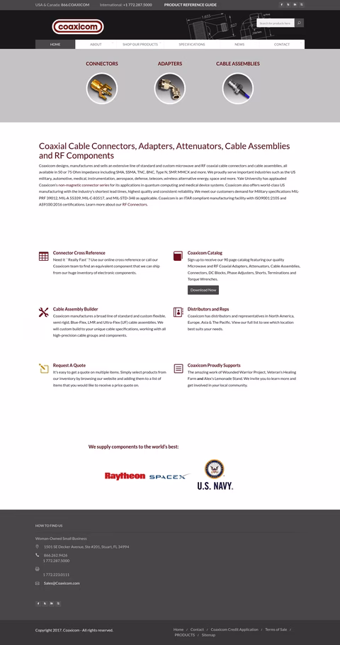 Coaxicom Homepage 1440px