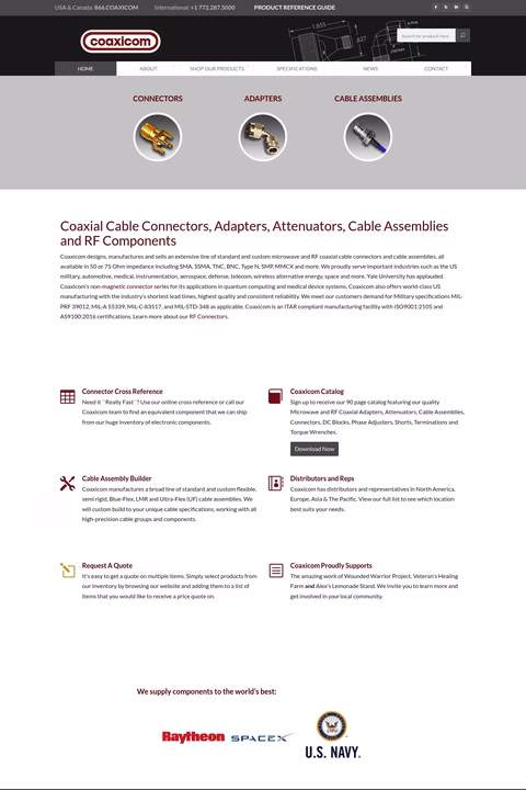 Coaxicom Homepage 1440px