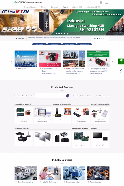 Contec Homepage 1440px