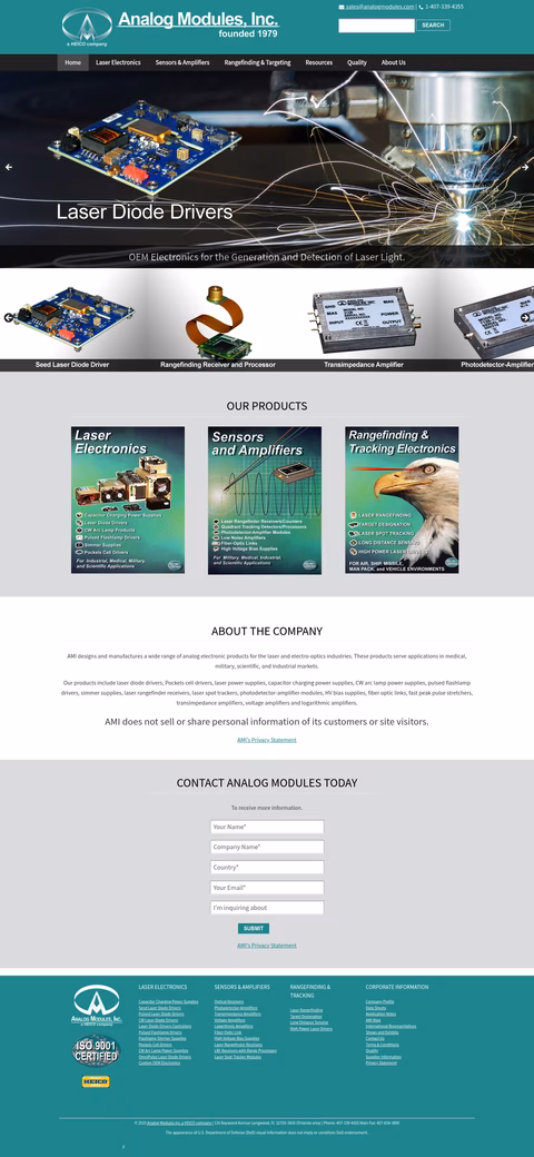 Analog-Modules Homepage 1440px