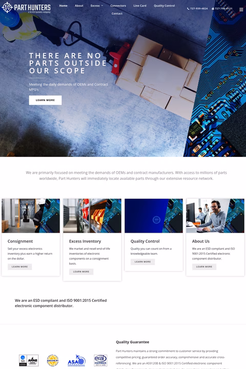 Part-Hunters Homepage 1440px