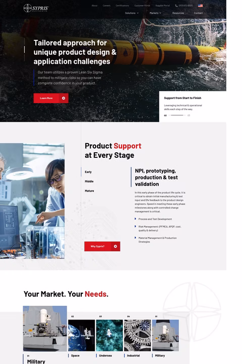 Sypris-Electronics Homepage 1440px