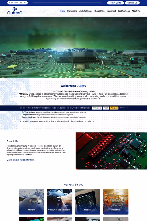 Queteq Homepage 1440px