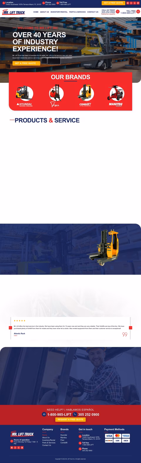 Mr-Lift-Truck Homepage 1440px