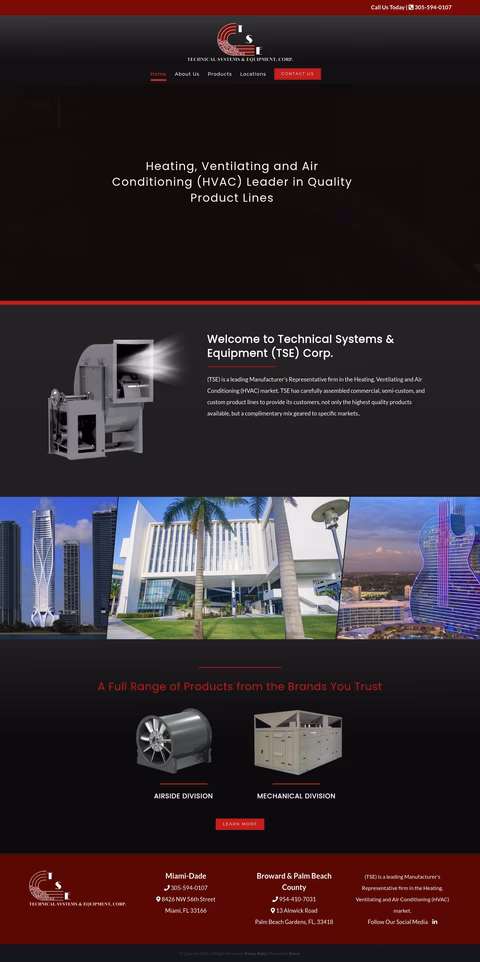 Technical-Systems-Equipment Homepage 1440px