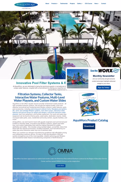 Aquaworx Homepage 1440px