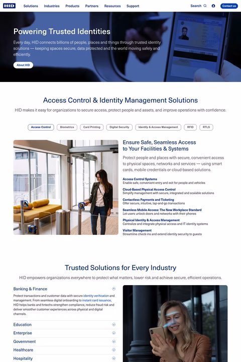 Hid-Global Homepage 1440px